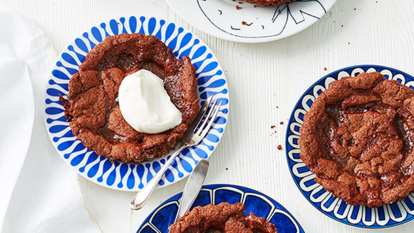 Mini-Gâteau au chocolat mit Salz-Karamell Rezept