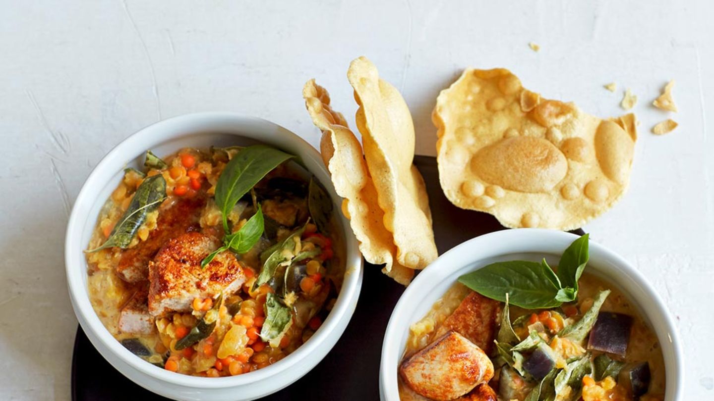 Linsencurry mit Schweinefilet Rezept