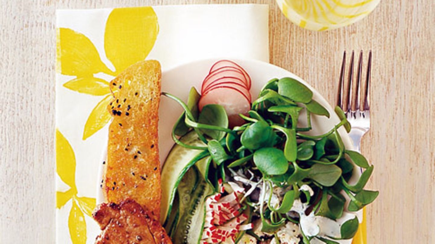 Portulaksalat mit Schweinefilet Rezept