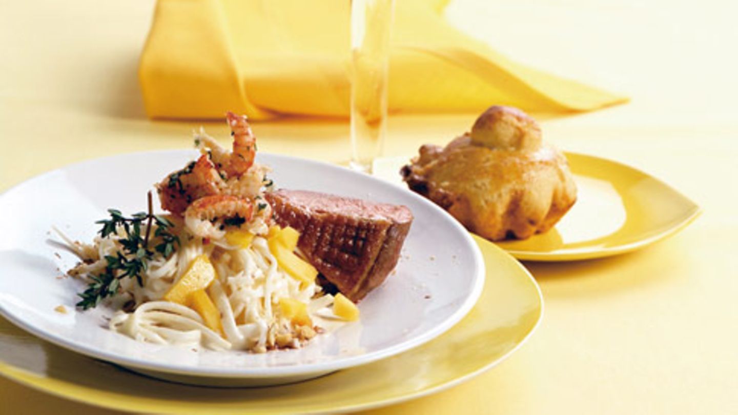 Waldorfsalat mit Flusskrebsen und Entenbrust Rezept - [ESSEN UND TRINKEN]