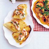 Lachs-Focaccia mit Mascarponecreme