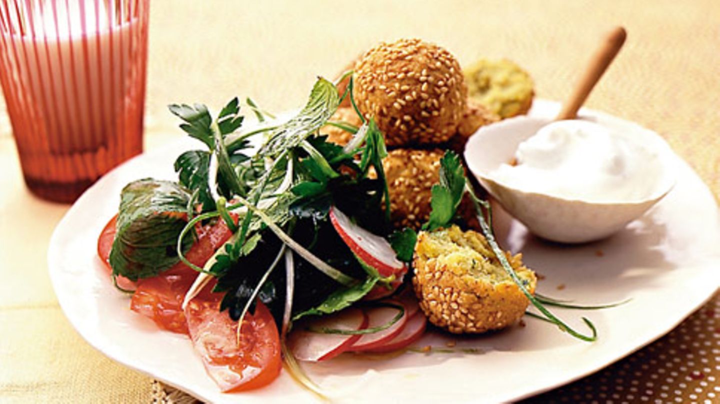 Falafel mit Minzesalat Rezept