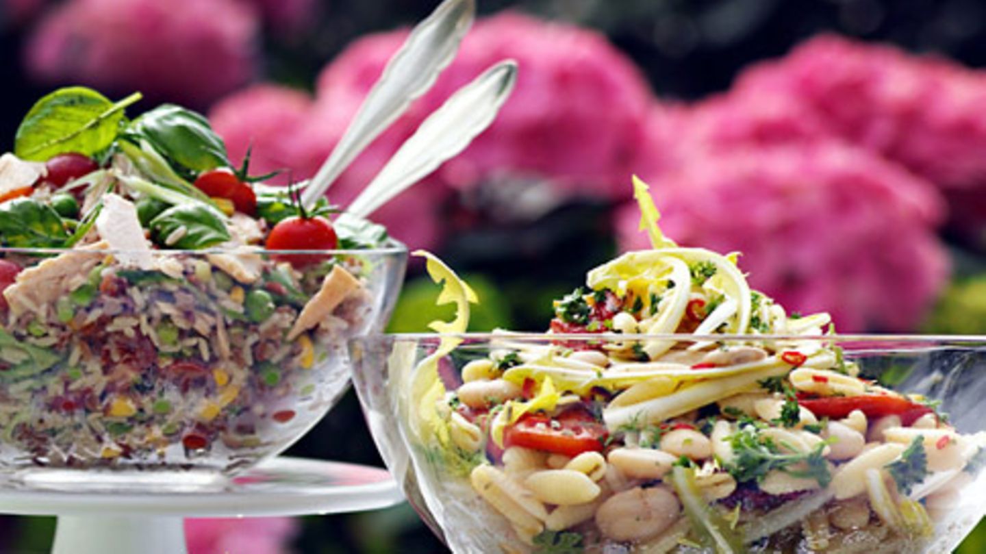 Nudelsalat mit Paprika und weißen Bohnen Rezept