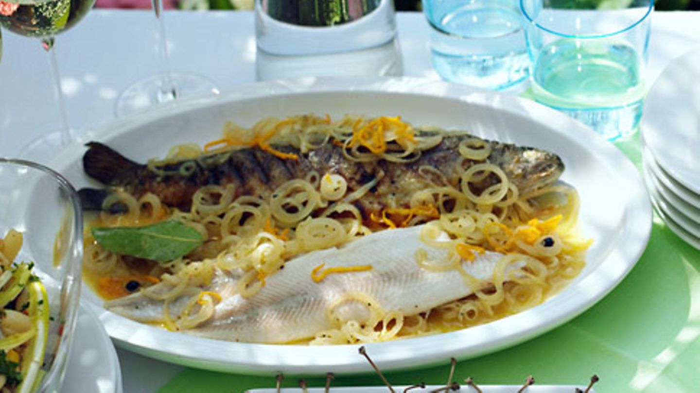Forellen in Orangenmarinade Rezept