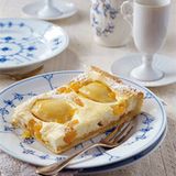 Käsekuchen mit Birnen