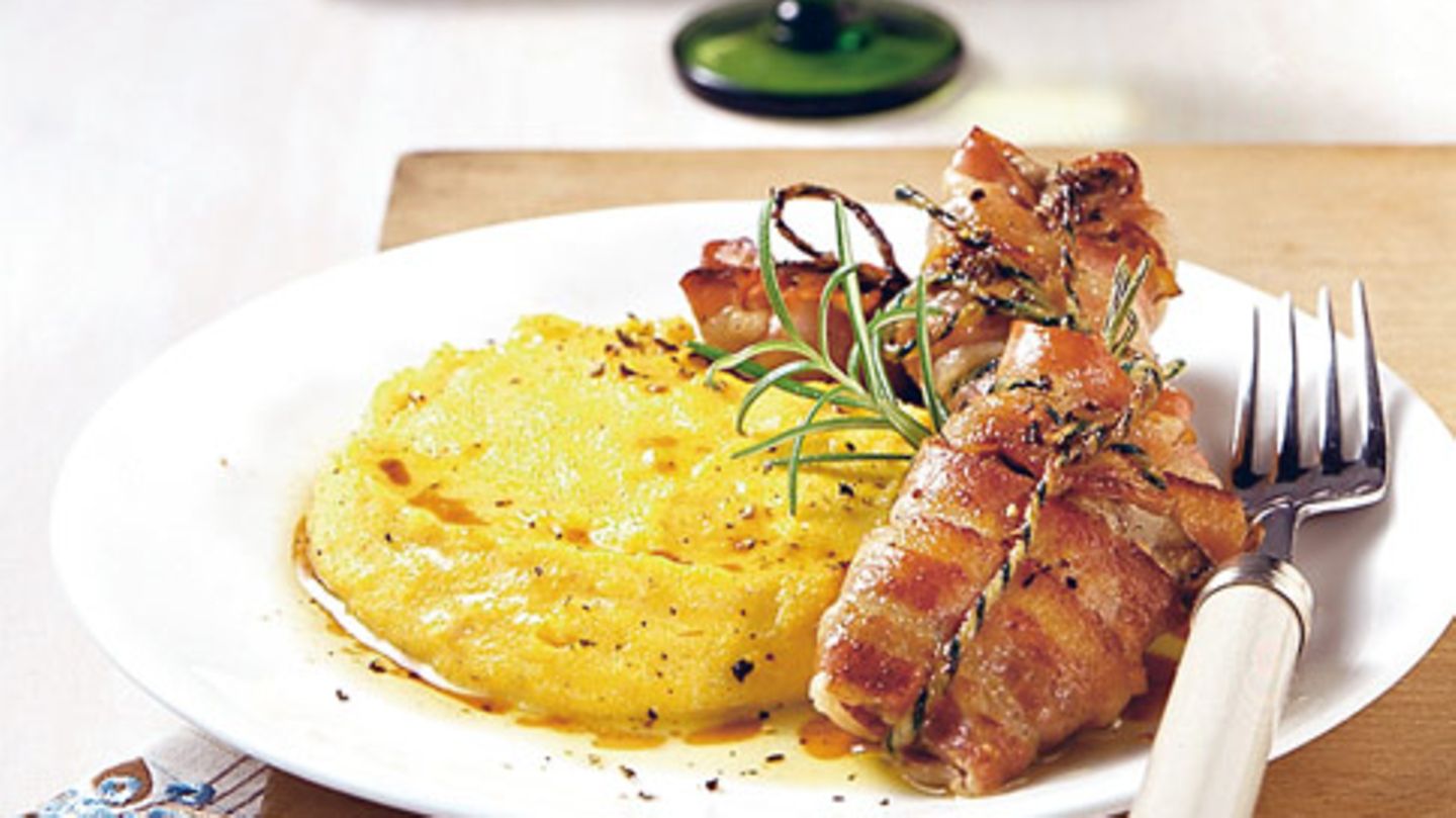 Geflügelleber mit Safran-Polenta Rezept