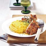 Geflügelleber mit Safran-Polenta