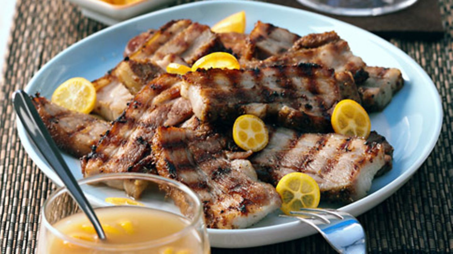 Schweinebauch mit Bitterorangensauce Rezept