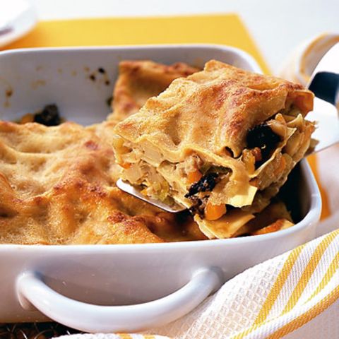 Schwarzwurzel-Lasagne mit Morcheln
