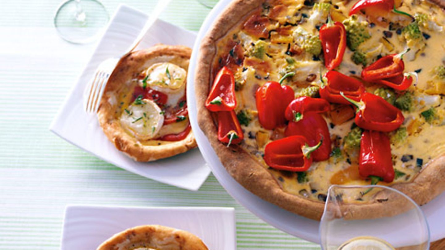 Curry-Paprika-Quiche Rezept