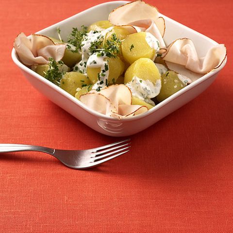 Kartoffelsalat grün-weiß