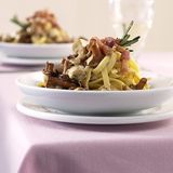Pilz-Fettucine
