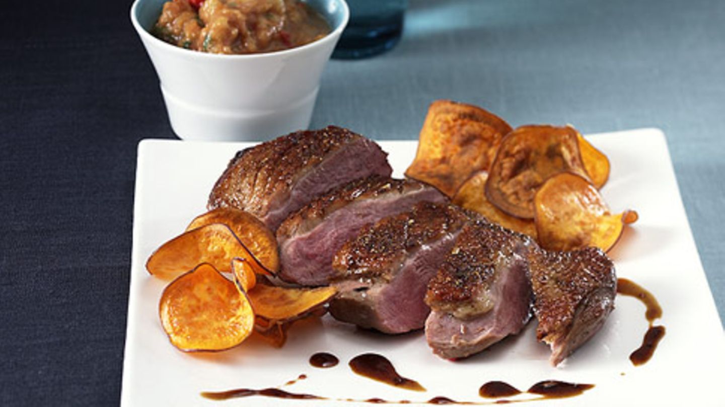 Ente mit Bananen-Chutney Rezept