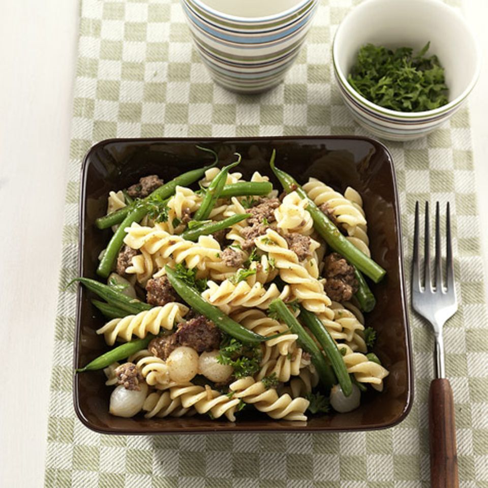 Fusilli mit grünen Bohnen Rezept - [ESSEN UND TRINKEN]