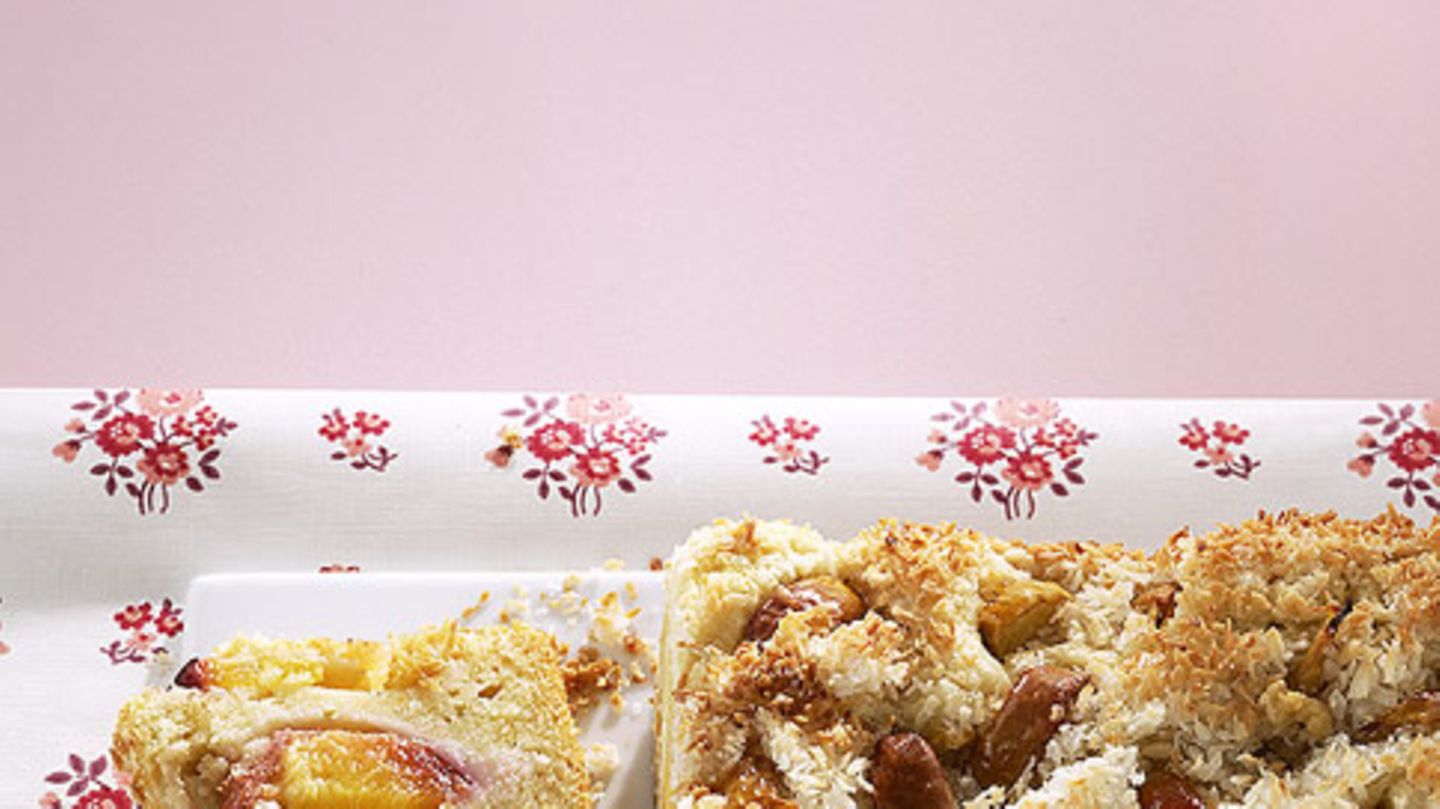 Pfirsich-Kokos-Kuchen Rezept