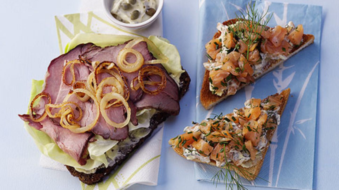 Schwarzbrot mit Roastbeef Rezept