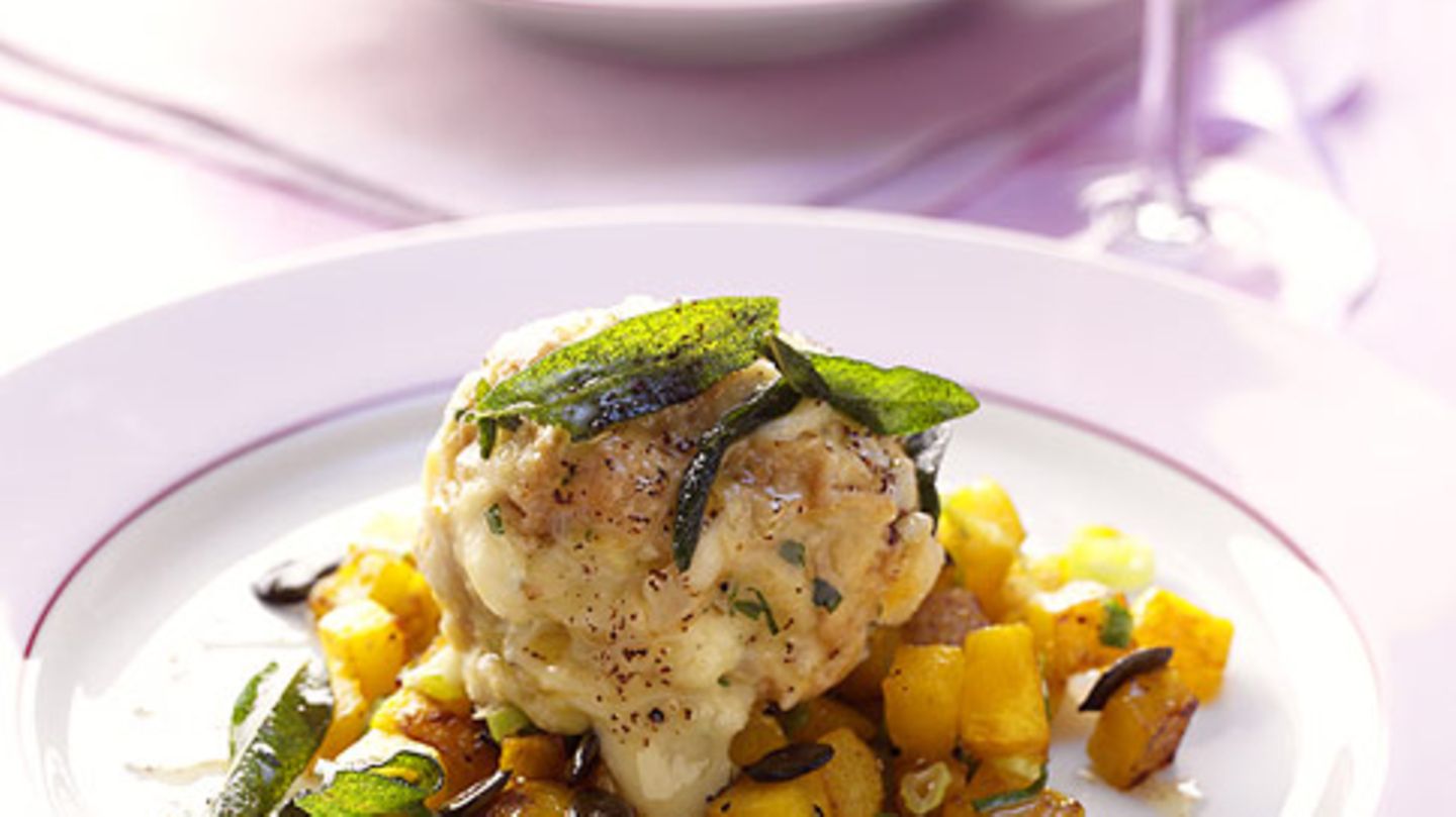 Käseknödel mit Kürbis Rezept