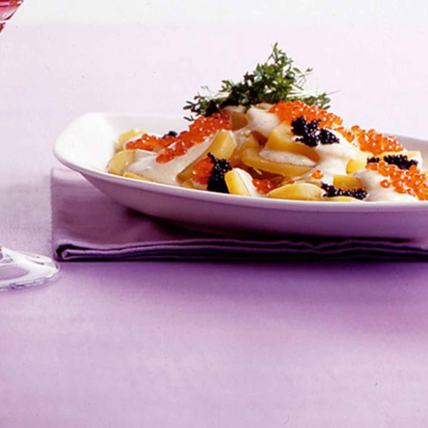 Kartoffelsalat mit Kaviar