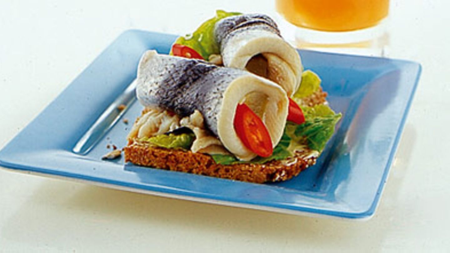 Scharfes Rollmopsbrot Rezept