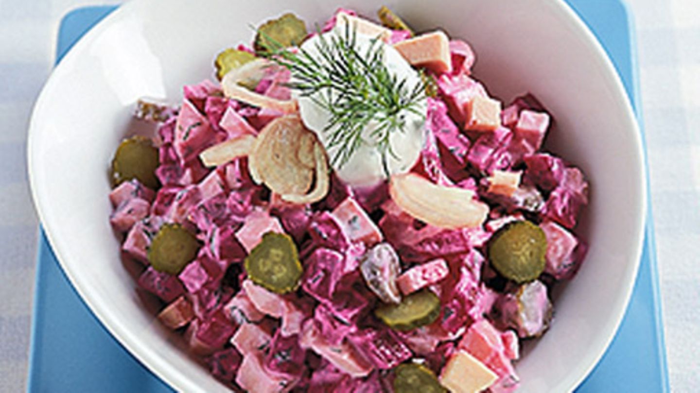 Rote-Bete-Wurstsalat Rezept