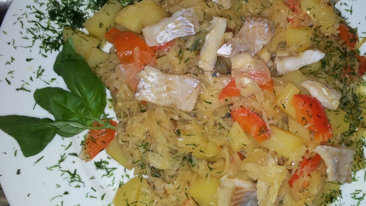 SauerkrautFischTopf Rezept [ESSEN UND TRINKEN]