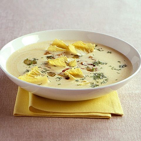 Fenchelrahmsuppe mit Safran