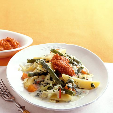 Kartoffelgulasch mit Pesto