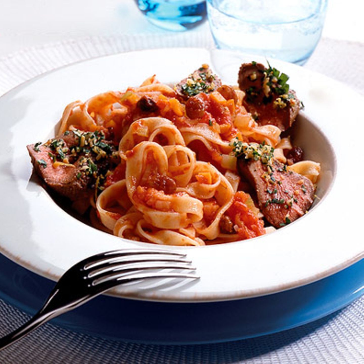 Tagliatelle mit Lammrücken