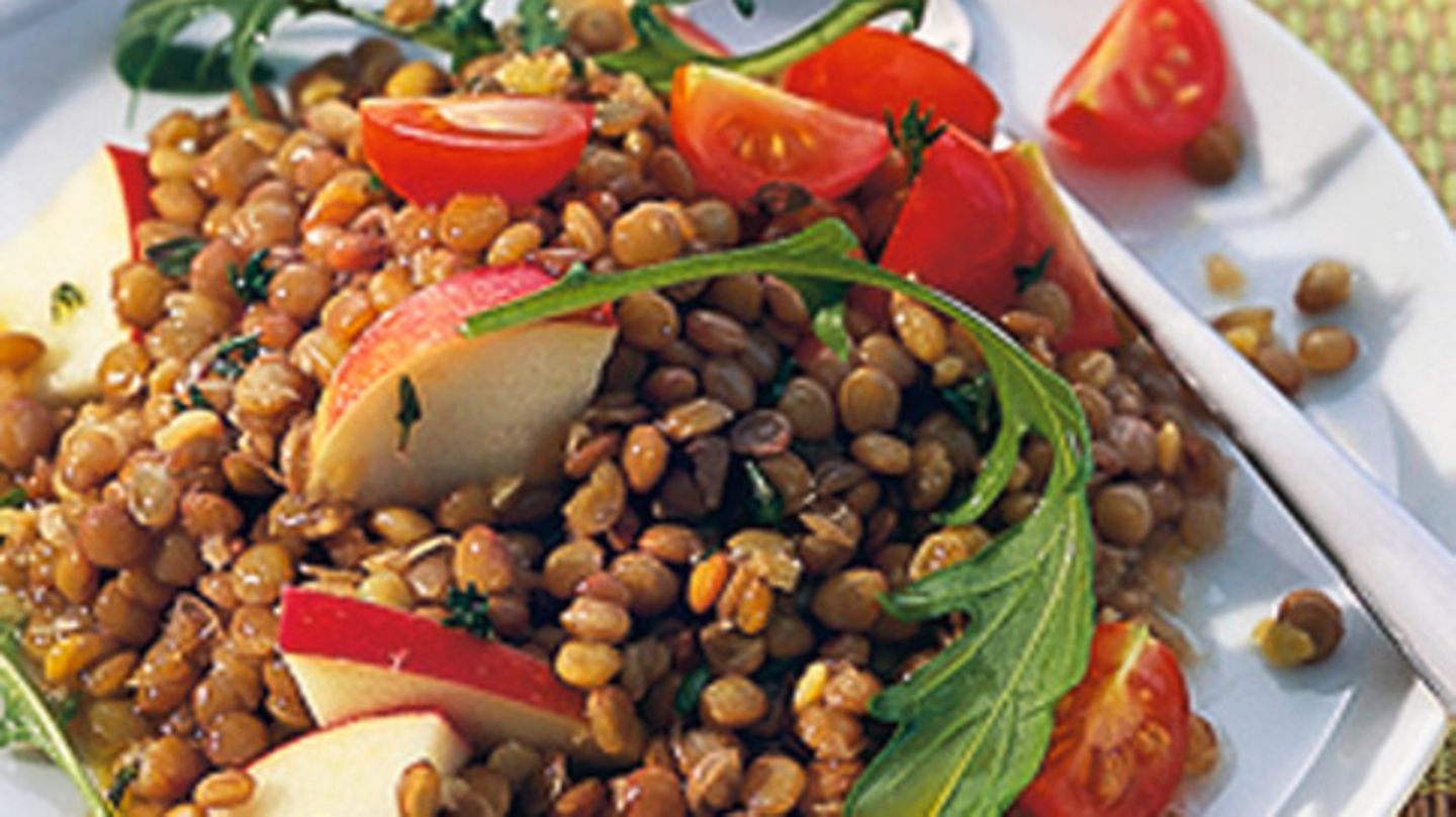 Linsensalat mit Apfel Rezept