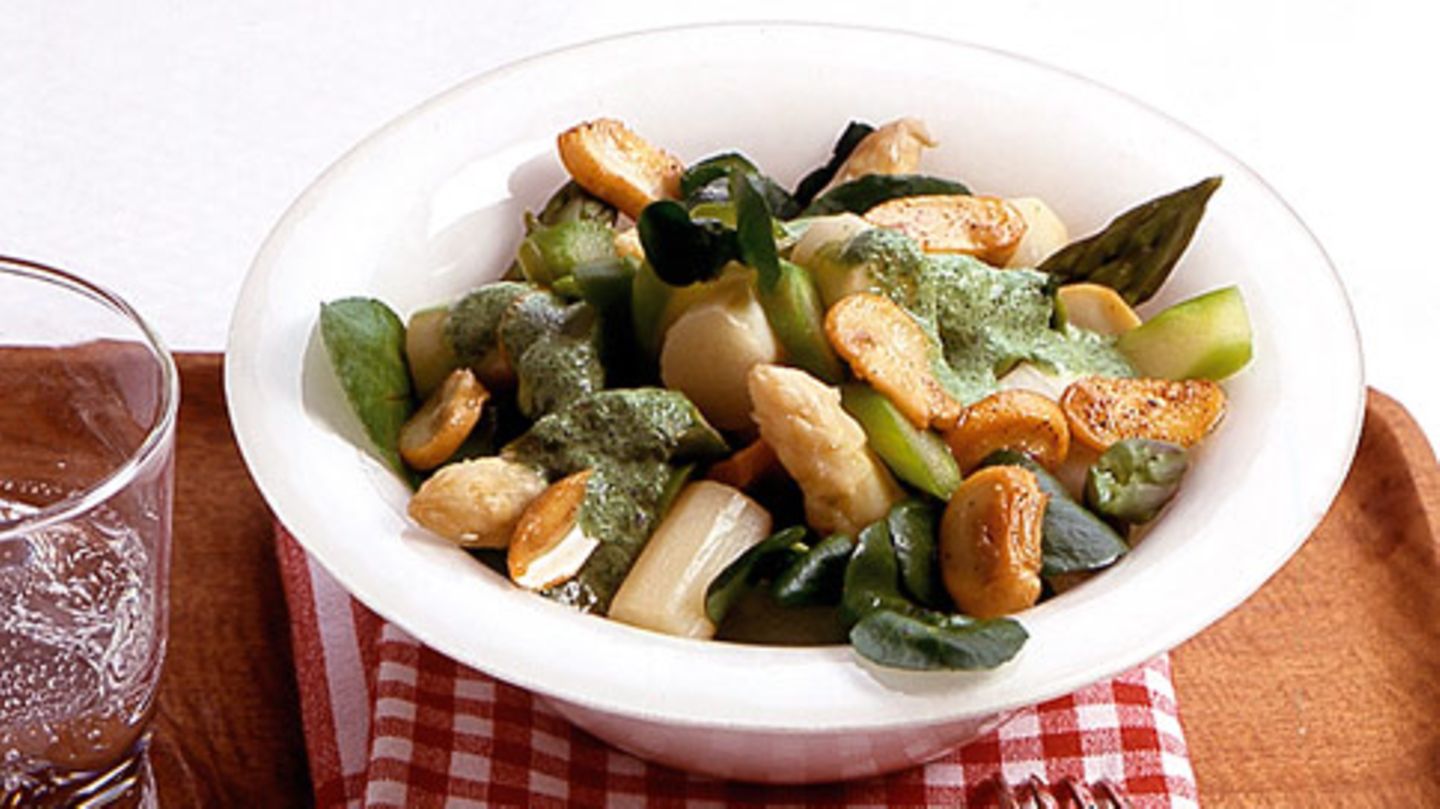 Spargelsalat mit Brunnenkresse Rezept