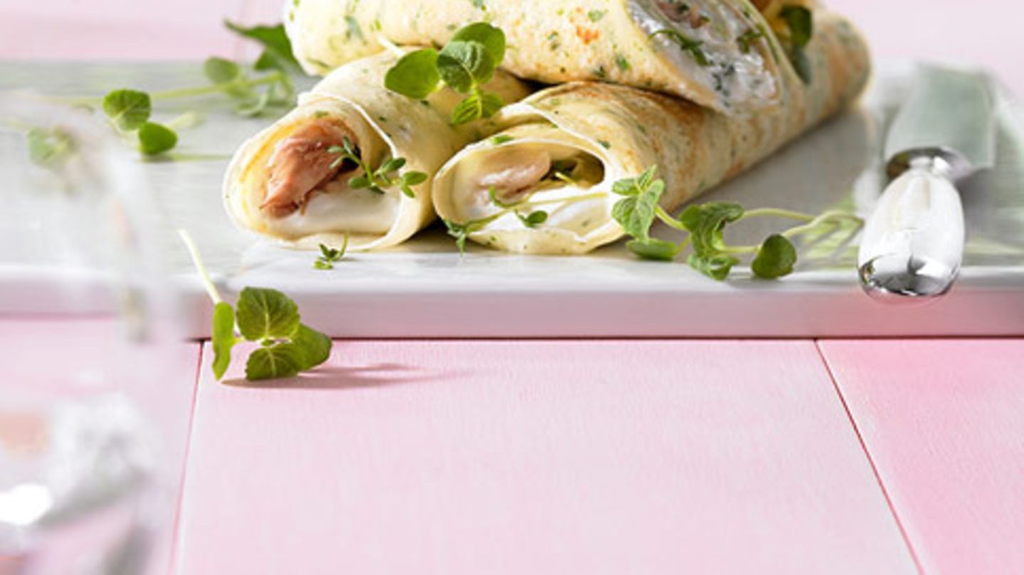 Crêpes mit Räucherfischfüllung Rezept