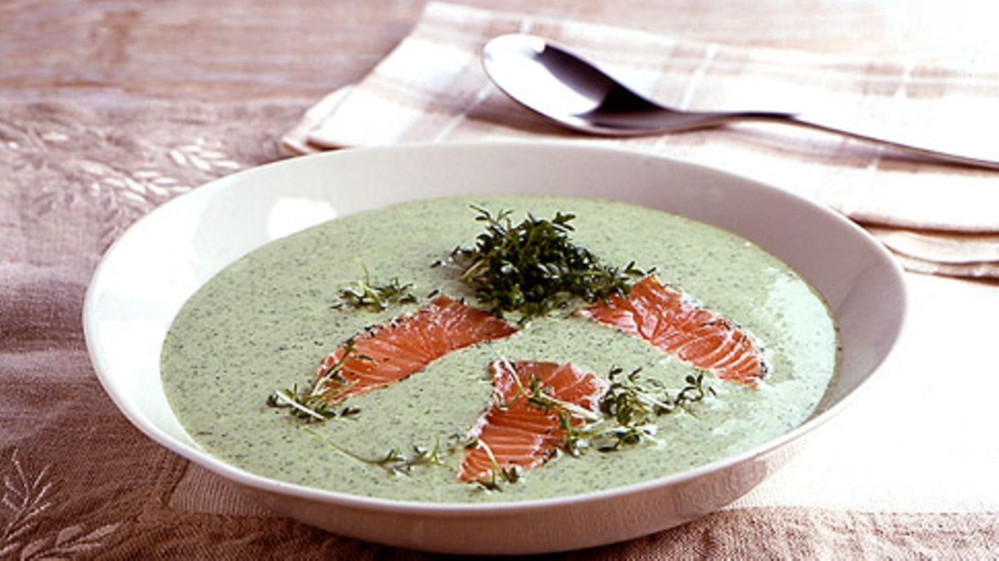 Kressesuppe mit Lachs Rezept