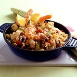 Schnelle Meeresfrüchte-Paella