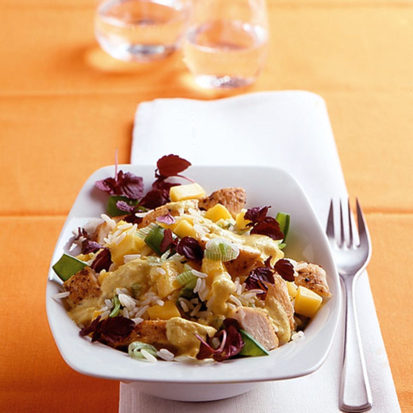 Reissalat mit Hähnchen