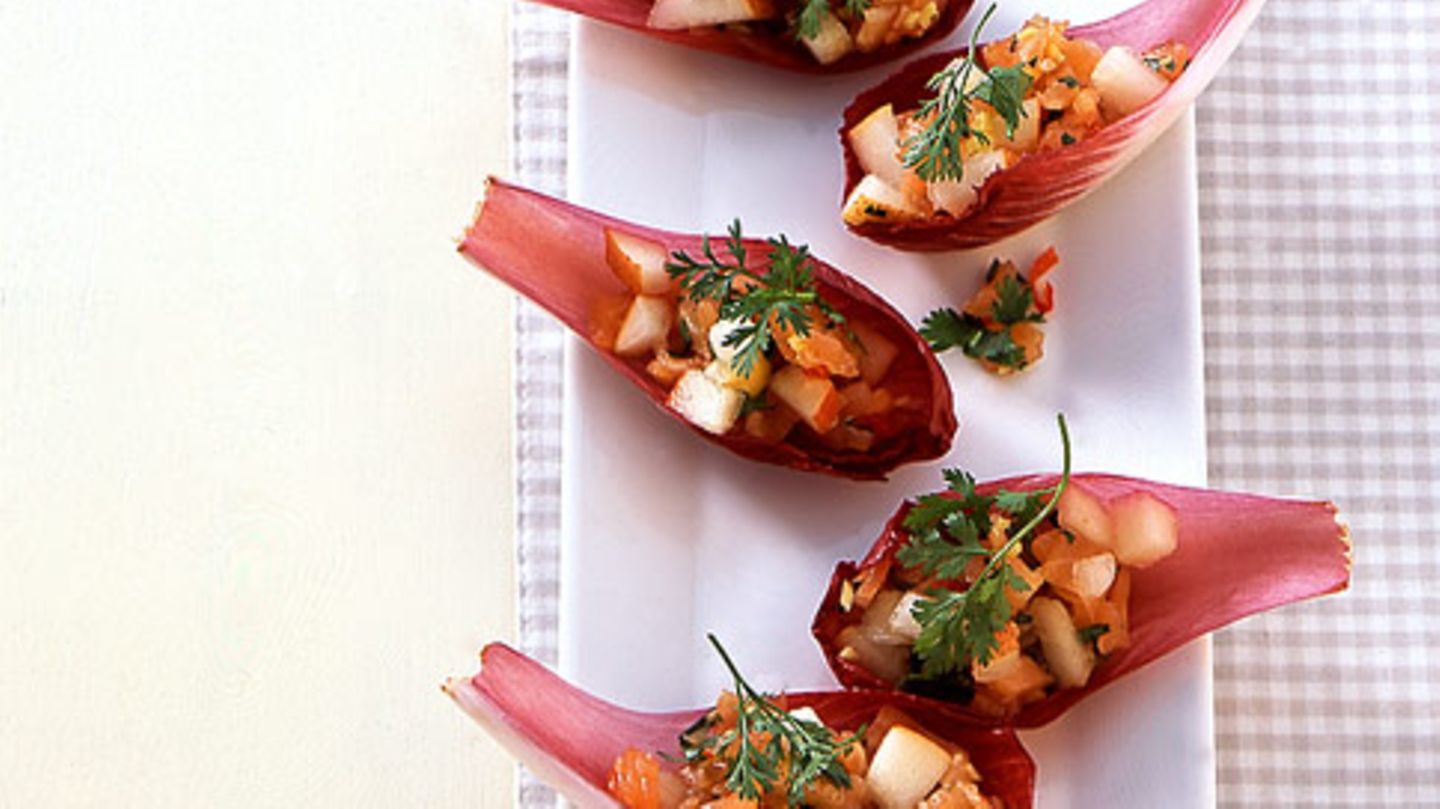 Gefüllte Chicoréeblätter Rezept