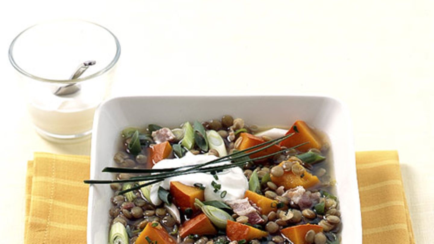 Kürbis-Linseneintopf Rezept