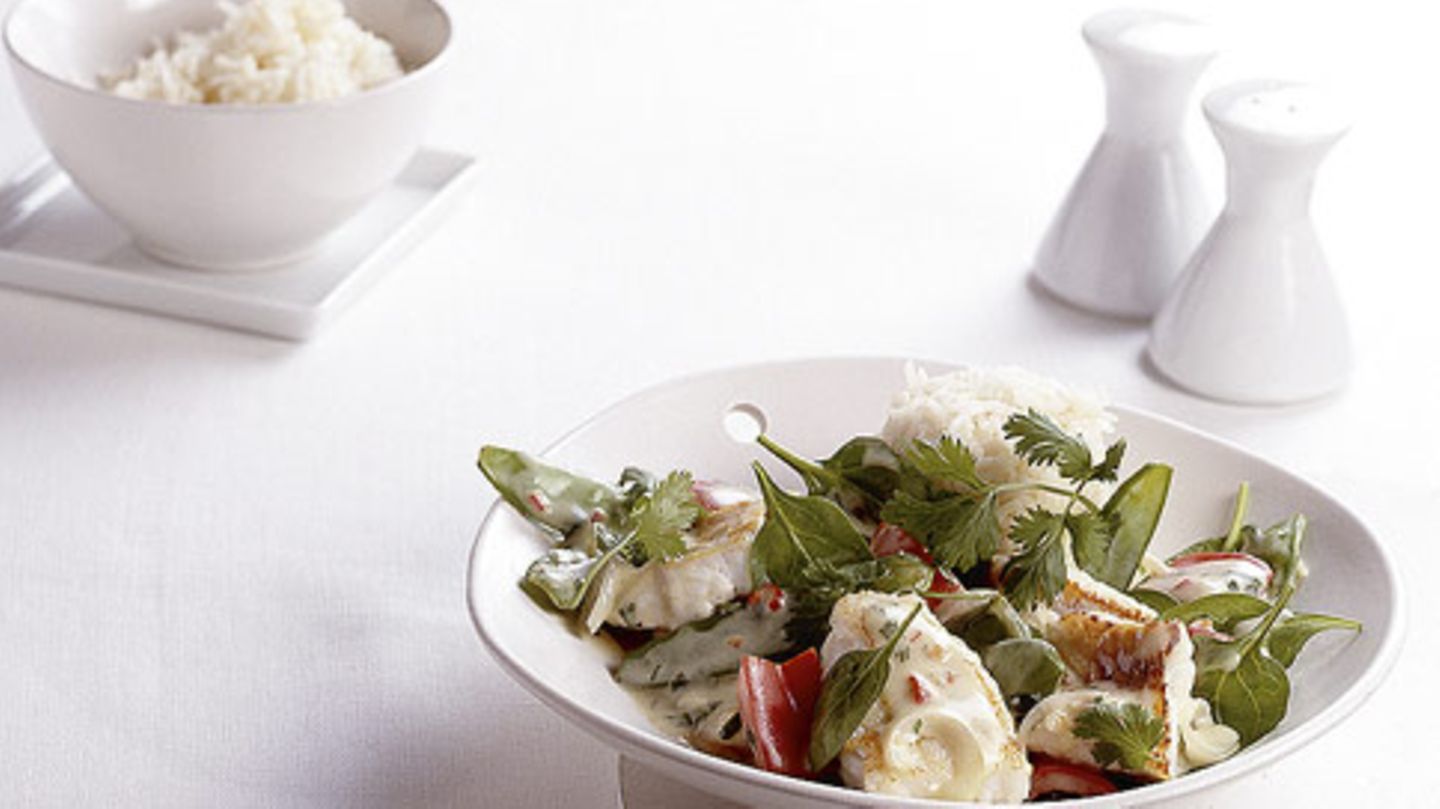 Fischcurry mit Kokosmilch Rezept