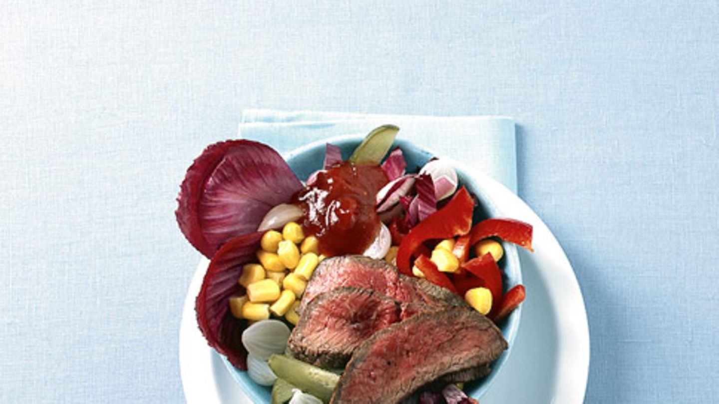 Steaksalat mit Cocktailsauce Rezept