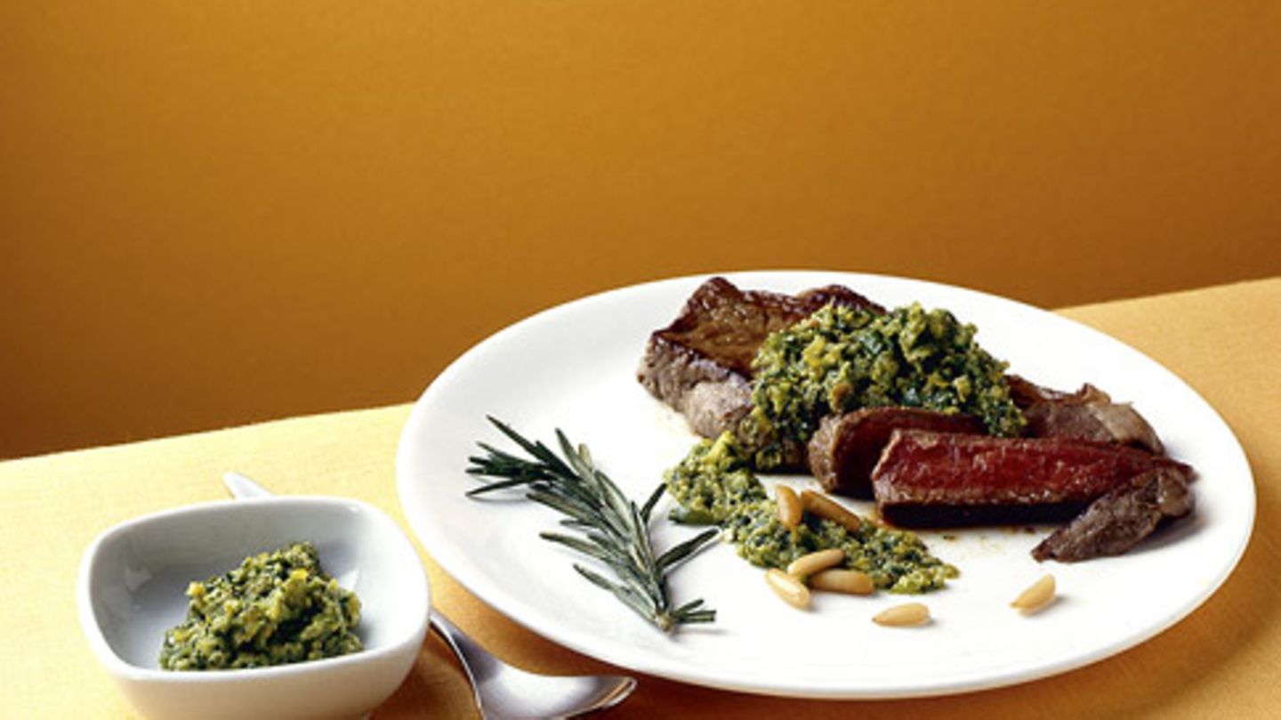 Rib-Eye-Steak mit Salsa verde Rezept