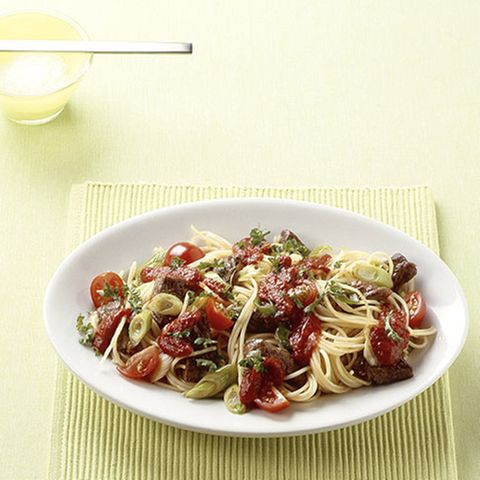 Spaghetti mit Steaksauce