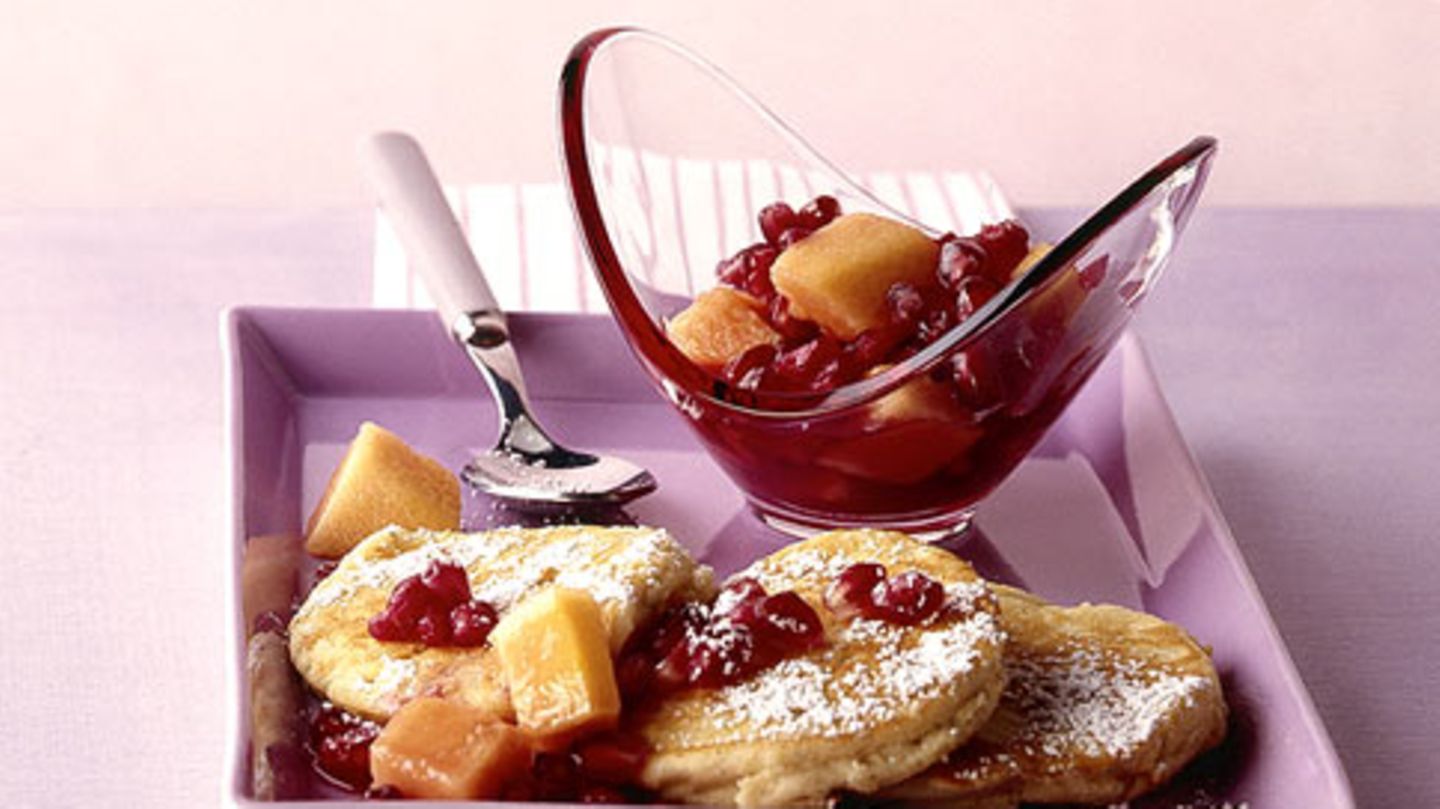Papayasalat mit Ricottapuffern Rezept