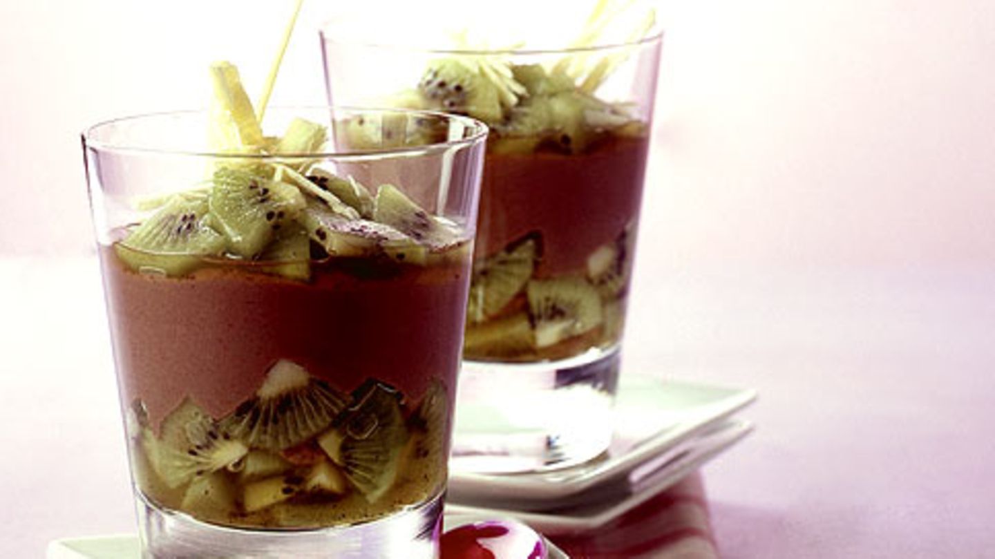 Schokoladencreme mit Kiwis Rezept - [ESSEN UND TRINKEN]