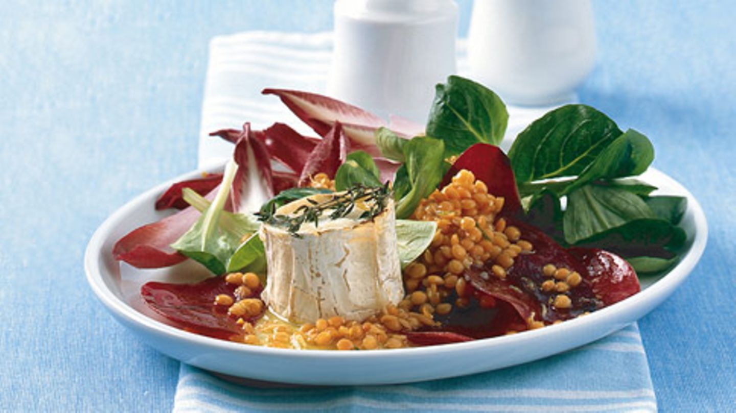 Wintersalat mit gegrilltem Ziegenkäse Rezept
