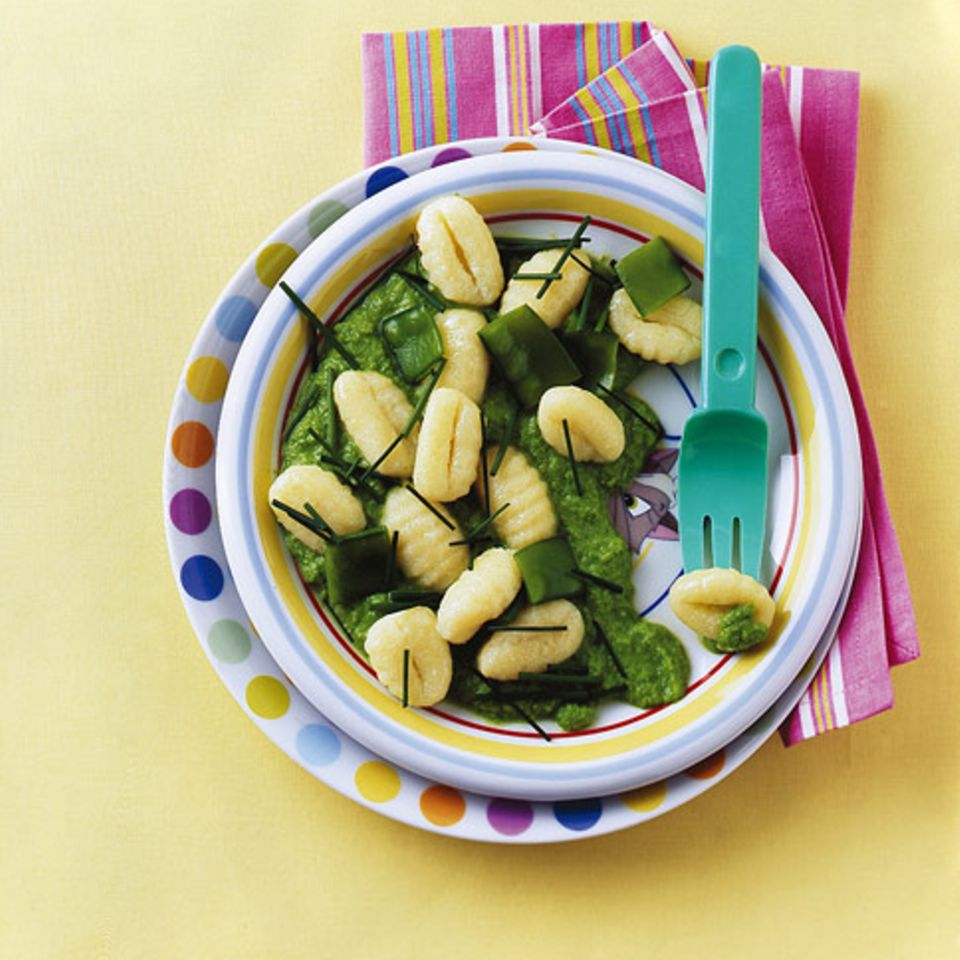 Gnocchi mit Erbsensauce