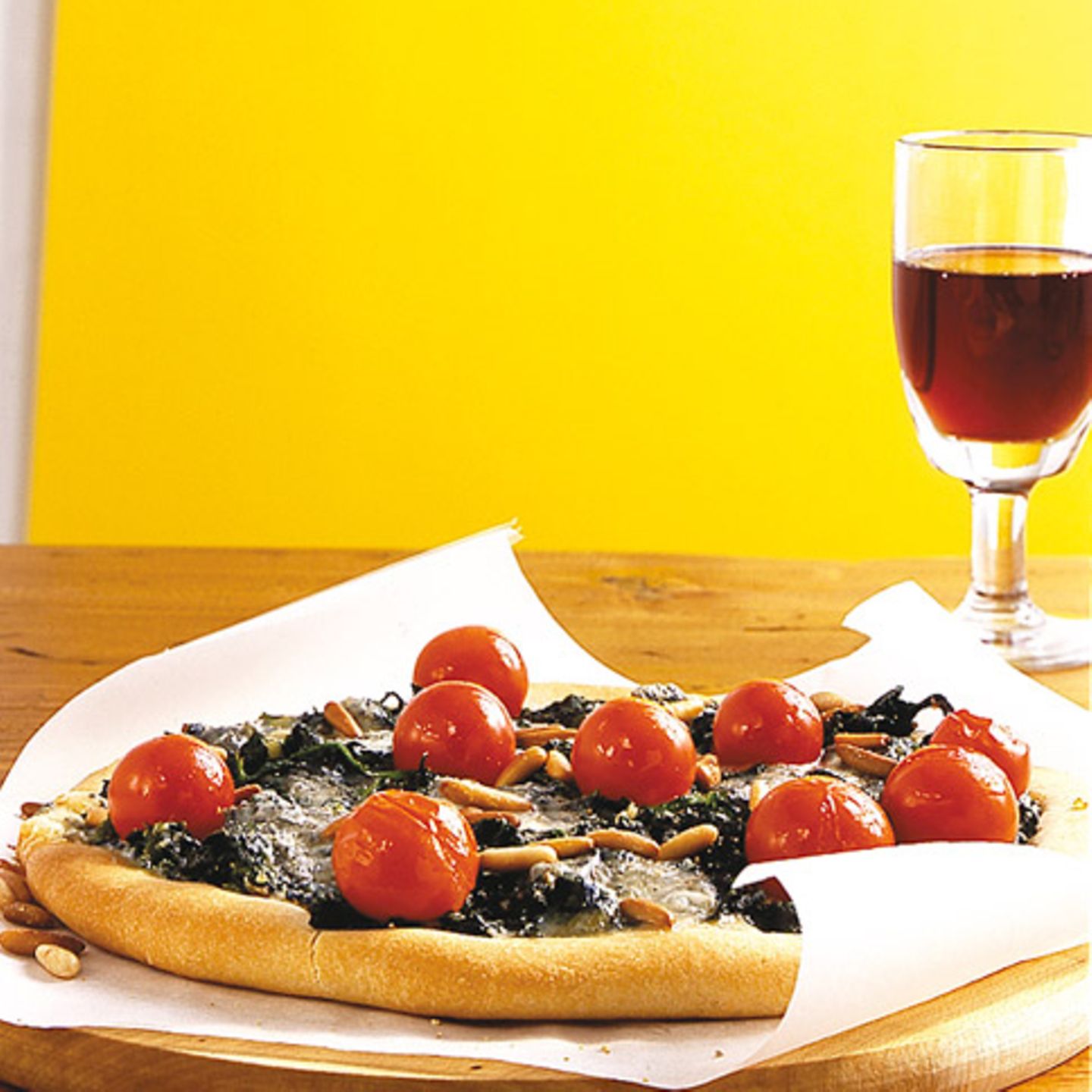Spinat-Pizza