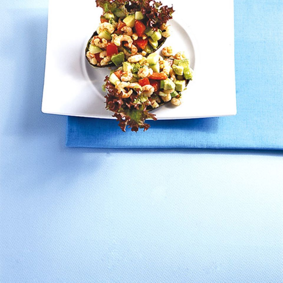 Avocado-Cocktail mit Shrimps