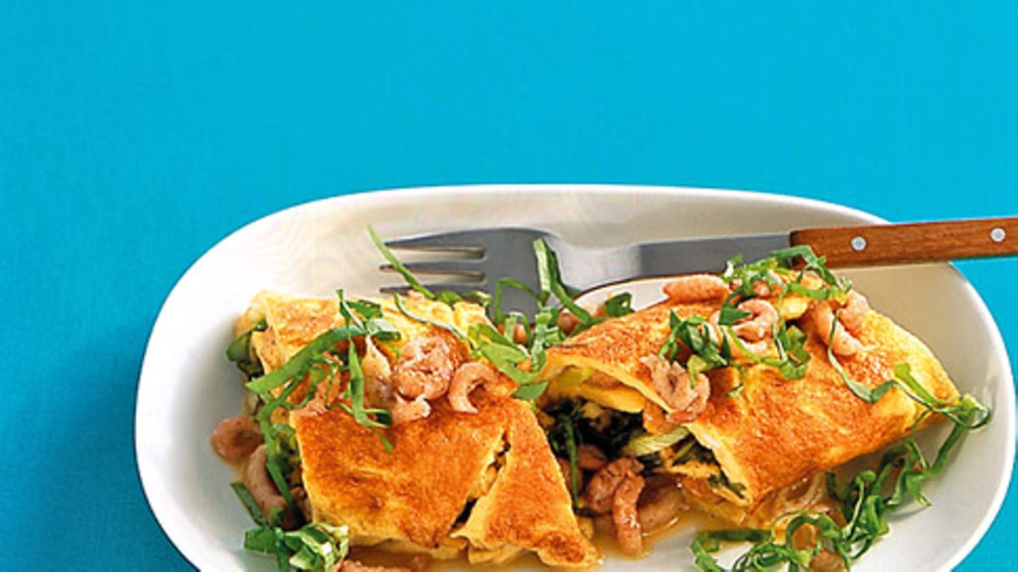 Krabbenomelett mit Sauerampfer Rezept