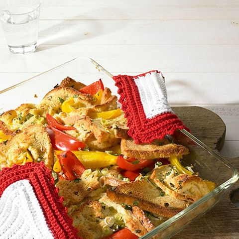Paprika-Brot-Auflauf