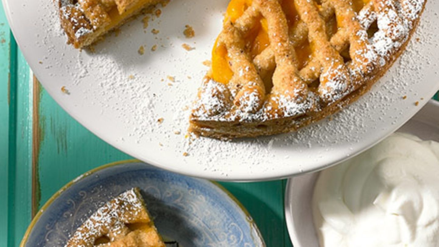 Pfirsich-Linzer-Torte Rezept