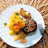Rinderfiletmedaillons mit Kürbispüree